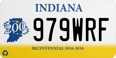 IN license plate 979WRF