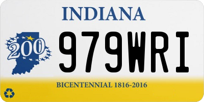 IN license plate 979WRI