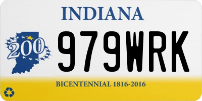 IN license plate 979WRK