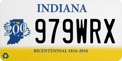 IN license plate 979WRX