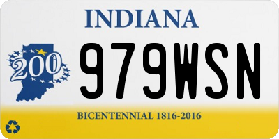 IN license plate 979WSN