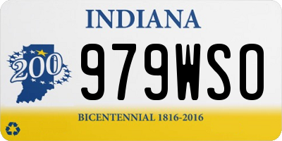 IN license plate 979WSO