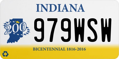 IN license plate 979WSW