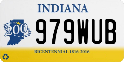 IN license plate 979WUB