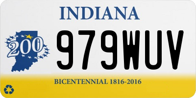 IN license plate 979WUV