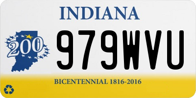 IN license plate 979WVU