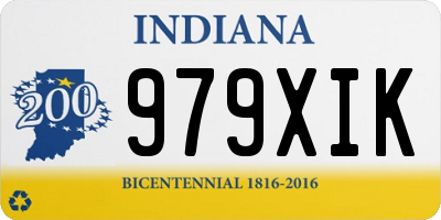 IN license plate 979XIK