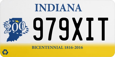 IN license plate 979XIT