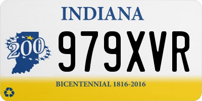 IN license plate 979XVR