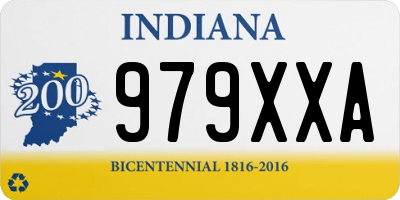 IN license plate 979XXA