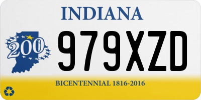 IN license plate 979XZD