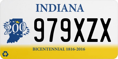 IN license plate 979XZX