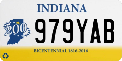 IN license plate 979YAB