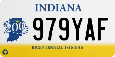IN license plate 979YAF