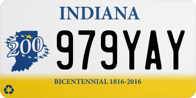 IN license plate 979YAY