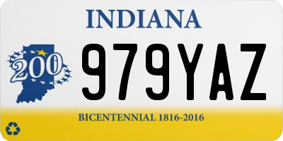 IN license plate 979YAZ