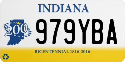 IN license plate 979YBA