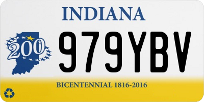 IN license plate 979YBV