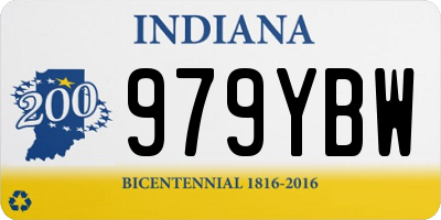 IN license plate 979YBW