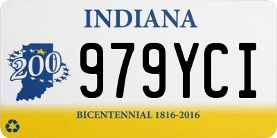 IN license plate 979YCI