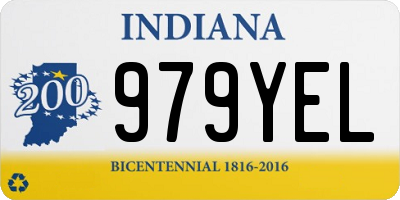 IN license plate 979YEL
