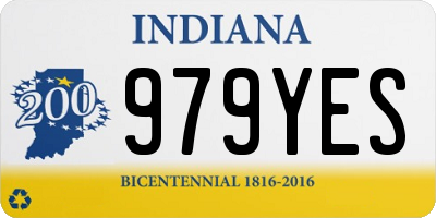 IN license plate 979YES