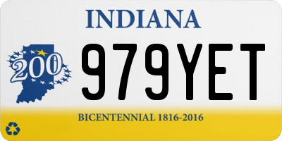 IN license plate 979YET