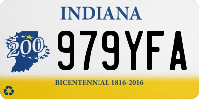 IN license plate 979YFA