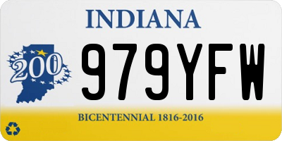IN license plate 979YFW