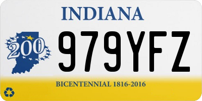 IN license plate 979YFZ