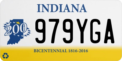 IN license plate 979YGA