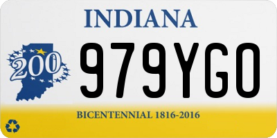 IN license plate 979YGO