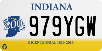 IN license plate 979YGW