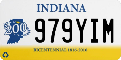 IN license plate 979YIM