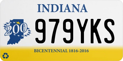 IN license plate 979YKS