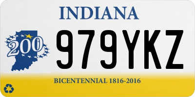 IN license plate 979YKZ