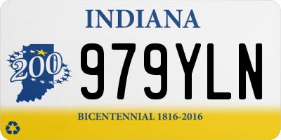 IN license plate 979YLN