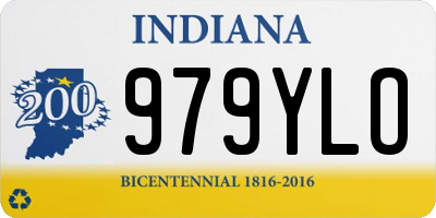 IN license plate 979YLO