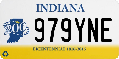 IN license plate 979YNE