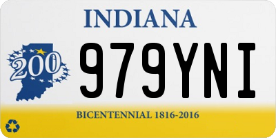 IN license plate 979YNI