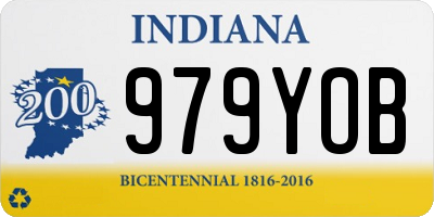IN license plate 979YOB