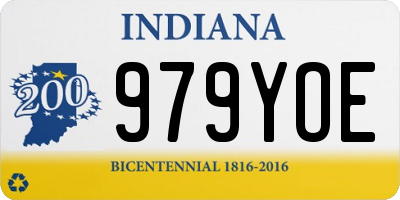 IN license plate 979YOE