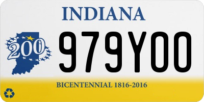 IN license plate 979YOO