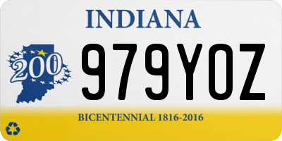 IN license plate 979YOZ
