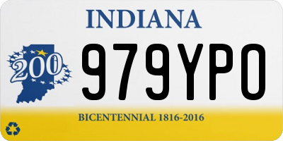 IN license plate 979YPO
