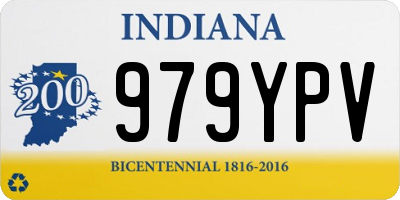 IN license plate 979YPV