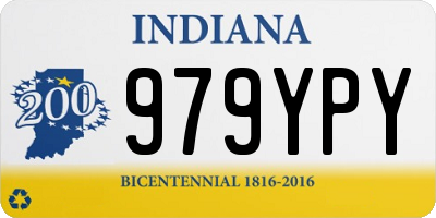 IN license plate 979YPY