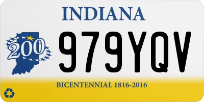 IN license plate 979YQV