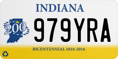 IN license plate 979YRA