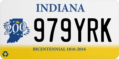 IN license plate 979YRK